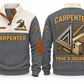 Carpenter True & Square Sports Sweatshirt in Grey, front and back