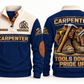 Carpenter Tools Down Pride Up Sports Sweatshirt in Navy, front and back