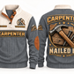 Carpenter Nailed It Sports Sweatshirt in Grey, front and back