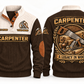 Carpenter A Legacy in Wood Sports Sweatshirt in Brown, front and back