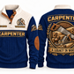 Carpenter A Legacy in Wood Sports Sweatshirt in Navy, front and back