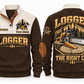 Logger The Right Cut Sports Sweatshirt in Brown, front and back