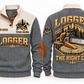 Logger The Right Cut Sports Sweatshirt in Grey, front and back