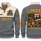 Logger American Logger Sports Sweatshirt in Grey, front and back