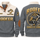Roofer Shingle by Shingle Sports Sweatshirt in Grey, front and back