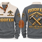 Roofer Ridge Line Sports Sweatshirt in Grey, front and back