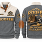 Roofer Off the Roof Sports Sweatshirt in Grey, front and back