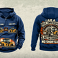 Personalized CB10 Tandem Roller Operator Vintage Hoodie in dark-blue, front and back artwork with YOUR NAME and SINCE 2000 sample text.