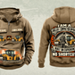 Personalized CB10 Tandem Roller Operator Vintage Hoodie in kaki, front and back artwork with YOUR NAME and SINCE 2000 sample text.