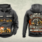 Personalized CS12 Soil Compactor Operator Vintage Hoodie in dark-gray, front and back artwork with YOUR NAME and SINCE 2000 sample text.