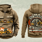 Personalized CS12 Soil Compactor Operator Vintage Hoodie in kaki, front and back artwork with YOUR NAME and SINCE 2000 sample text.