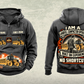 Personalized 816 Landfill Compactor Operator Vintage Hoodie in dark-gray, front and back artwork with YOUR NAME and SINCE 2000 sample text.
