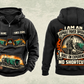 Personalized SUPER 700i Asphalt Paver Operator Vintage Hoodie in black, front and back artwork with YOUR NAME and SINCE 2000 sample text.