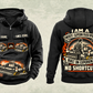 Personalized SP 94i Concrete Slipform Paver Operator Vintage Hoodie in black, front and back artwork with YOUR NAME and SINCE 2000 sample text.