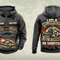Personalized SP 94i Concrete Slipform Paver Operator Vintage Hoodie in dark-gray, front and back artwork with YOUR NAME and SINCE 2000 sample text.