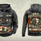Personalized W 200 Fi Cold Planer Operator Vintage Hoodie in dark-gray, front and back artwork with YOUR NAME and SINCE 2000 sample text.