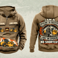 Personalized RM400 Road Reclaimer Operator Vintage Hoodie in kaki, front and back artwork with YOUR NAME and SINCE 2000 sample text.