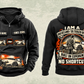 Personalized WR 250i Road Reclaimer Operator Vintage Hoodie in black, front and back artwork with YOUR NAME and SINCE 2000 sample text.