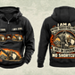 Personalized SB-2500 Material Transfer Vehicle Operator Vintage Hoodie in black, front and back artwork with YOUR NAME and SINCE 2000 sample text.