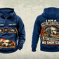 Personalized SB-3000 Material Transfer Vehicle Operator Vintage Hoodie in dark-blue, front and back artwork with YOUR NAME and SINCE 2000 sample text.