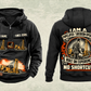 Personalized PL83 Pipelayer Operator Vintage Hoodie in black, front and back artwork with YOUR NAME and SINCE 2000 sample text.
