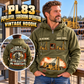 Personalized PL83 Pipelayer Operator Vintage Hoodie in Military Green, front and back artwork with YOUR NAME and SINCE 2000 sample text.