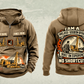 Personalized PL87 Pipelayer Operator Vintage Hoodie in kaki, front and back artwork with YOUR NAME and SINCE 2000 sample text.