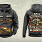 Personalized T655III Trencher Operator Vintage Hoodie in dark-gray, front and back artwork with YOUR NAME and SINCE 2000 sample text.