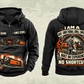 Personalized Ditch Witch JT20 HDD Directional Drill Vintage Hoodie in black, front and back artwork with YOUR NAME and SINCE 2000 sample text.