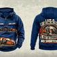 Personalized Ditch Witch JT20 HDD Directional Drill Vintage Hoodie in dark-blue, front and back artwork with YOUR NAME and SINCE 2000 sample text.