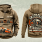 Personalized Ditch Witch JT20 HDD Directional Drill Vintage Hoodie in kaki, front and back artwork with YOUR NAME and SINCE 2000 sample text.