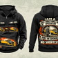 Personalized Vermeer D24x40 S3 HDD Directional Drill Vintage Hoodie in black, front and back artwork with YOUR NAME and SINCE 2000 sample text.