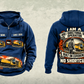 Personalized Vermeer D24x40 S3 HDD Directional Drill Vintage Hoodie in dark-blue, front and back artwork with YOUR NAME and SINCE 2000 sample text.