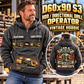 Personalized Vermeer D60x90 S3 HDD Directional Drill Vintage Hoodie in Dark Gray, front and back artwork with YOUR NAME and SINCE 2000 sample text.