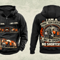 Personalized Ditch Witch HX30 Trailer Vacuum Excavator Vintage Hoodie in black, front and back artwork with YOUR NAME and SINCE 2000 sample text.