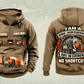 Personalized Ditch Witch HX30 Trailer Vacuum Excavator Vintage Hoodie in kaki, front and back artwork with YOUR NAME and SINCE 2000 sample text.