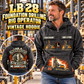 Personalized Liebherr LB 28 Foundation Drilling Rig Vintage Hoodie in Dark Gray, front and back artwork with YOUR NAME and SINCE 2000 sample text.