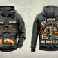 Personalized Junttan PM20LC Pile Driver Vintage Hoodie in dark-gray, front and back artwork with YOUR NAME and SINCE 2000 sample text.