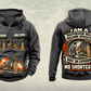 Personalized Bauer MC 96 with BC 40 Diaphragm Wall Machine Vintage Hoodie in dark-gray, front and back artwork with YOUR NAME and SINCE 2000 sample text.