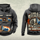 Personalized Soilmec SC-135 HD Tiger with SH-40 Diaphragm Wall Machine Vintage Hoodie in dark-gray, front and back artwork with YOUR NAME and SINCE 2000 sample text.
