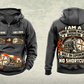 Personalized Robbins Main Beam TBM - Mill Creek Big Tex configuration Tunnel Boring Machine Vintage Hoodie in dark-gray, front and back artwork with YOUR NAME and SINCE 2000 sample text.