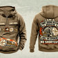 Personalized Robbins Main Beam TBM - Mill Creek Big Tex configuration Tunnel Boring Machine Vintage Hoodie in kaki, front and back artwork with YOUR NAME and SINCE 2000 sample text.