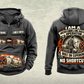 Personalized Akkerman SL44C Microtunnelling Machine Vintage Hoodie in dark-gray, front and back artwork with YOUR NAME and SINCE 2000 sample text.