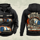 Personalized Akkerman SL74P Microtunnelling Machine Vintage Hoodie in black, front and back artwork with YOUR NAME and SINCE 2000 sample text.