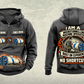 Personalized Akkerman SL74P Microtunnelling Machine Vintage Hoodie in dark-gray, front and back artwork with YOUR NAME and SINCE 2000 sample text.
