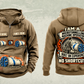 Personalized Akkerman SL74P Microtunnelling Machine Vintage Hoodie in kaki, front and back artwork with YOUR NAME and SINCE 2000 sample text.