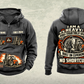 Personalized JCB 930 Rough-Terrain Forklift Vintage Hoodie in dark-gray, front and back artwork with YOUR NAME and SINCE 2000 sample text.