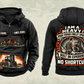 Personalized CASE 588H Rough-Terrain Forklift Vintage Hoodie in black, front and back artwork with YOUR NAME and SINCE 2000 sample text.