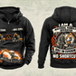 Personalized Liebherr LH 30 M Industry Litronic Material Handler Vintage Hoodie in black, front and back artwork with YOUR NAME and SINCE 2000 sample text.