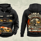627 Twin-Engine Scraper Operator Vintage Hoodie black, YOUR NAME and SINCE 2000 sample text.